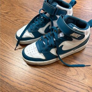 Nike Blue and White High-Top Sneakers